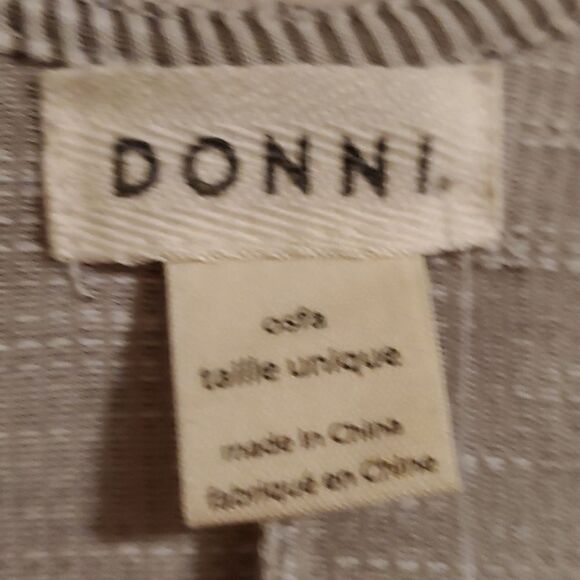 Donni NWT OS Grey Pinstripe Open Lightweight Coverup Cardigan with Pockets - Picture 2 of 8